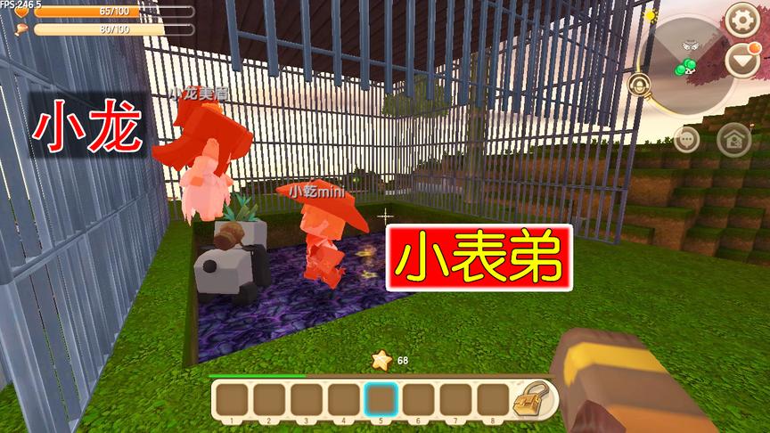 迷你世界：小表弟又在欺负小龙妹妹，我看不下去了，果断英雄救美