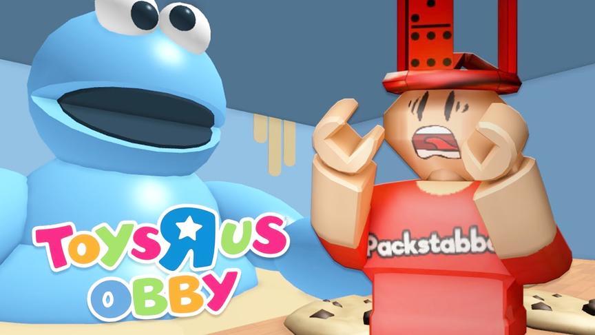 小飞象解说 Roblox玩具城逃生：可怕蓝色怪兽！把我当成饼干吃了！