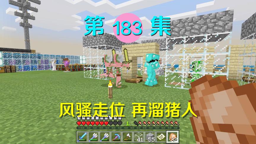 我的世界阿阳历险记183：抓捕怪物标本之僵尸猪人，遛它太难了