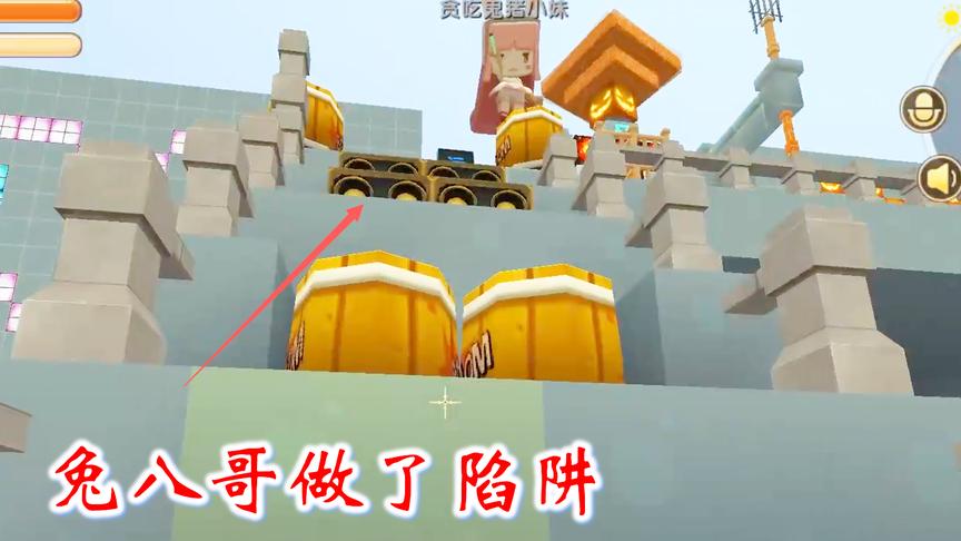 迷你世界联机369：兔八哥做了一个陷阱，用野萌宝和蜘蛛做实验