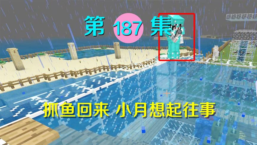 我的世界阿阳历险记187：重新抓鱼到鱼缸，小月想起悲伤往事