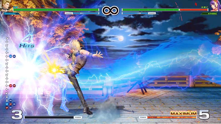 拳皇14：二阶堂红丸非常实用的连招演示，新手必学连技