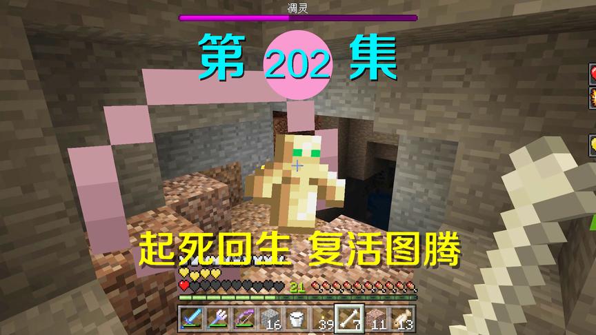 我的世界阿阳历险记202：大战凋零差点又死，幸好复活图腾救了我