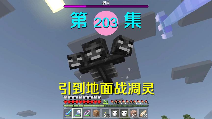 我的世界阿阳历险记203：凋零飞到地面与我开战，地面满目疮痍