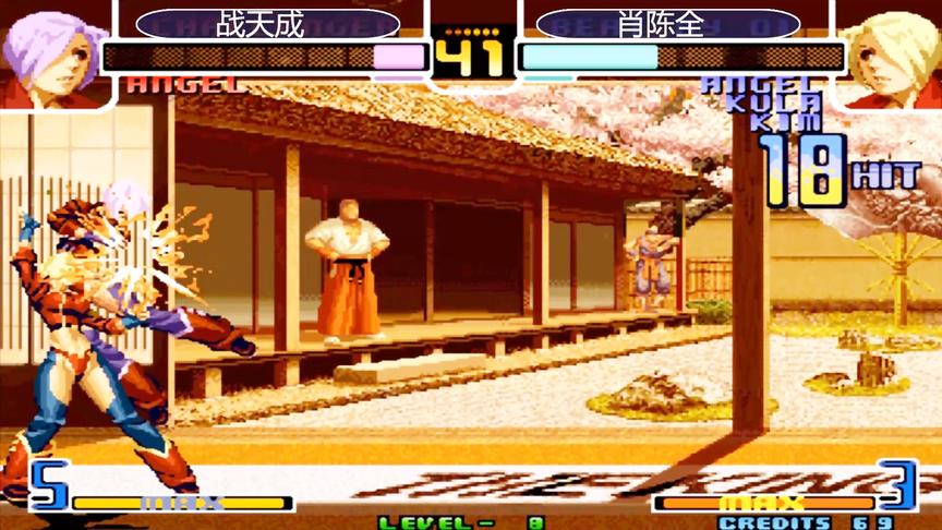 拳皇2002：安吉尔秀出一套无限浮空连，战天成大战顶级高手肖陈全