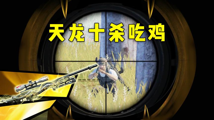 刺激战场：决赛圈妹子召唤AWM天龙！十杀吃鸡，就问谁不服？