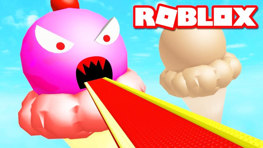 小飞象解说 Roblox逃离冰激凌店 机关重重！冰激凌怪兽把我吃了？