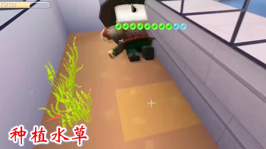 迷你世界联机432：我和兔八哥一起收集海草，装饰海底宫殿