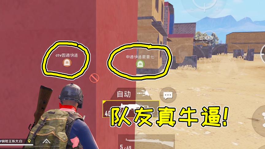 刺激战场：大白碰到神仙队友？这名字取的不成盒都怪了！
