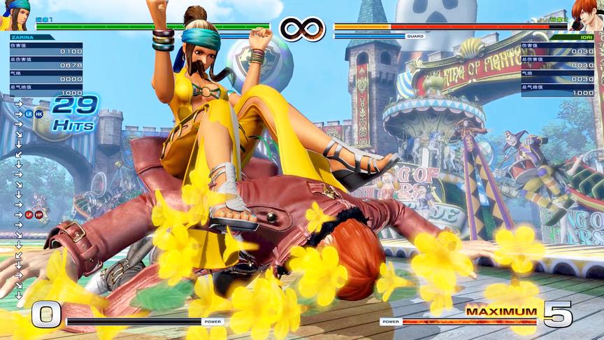 拳皇14：瑟琳娜经典连招表演，八神的老腰撑不住了