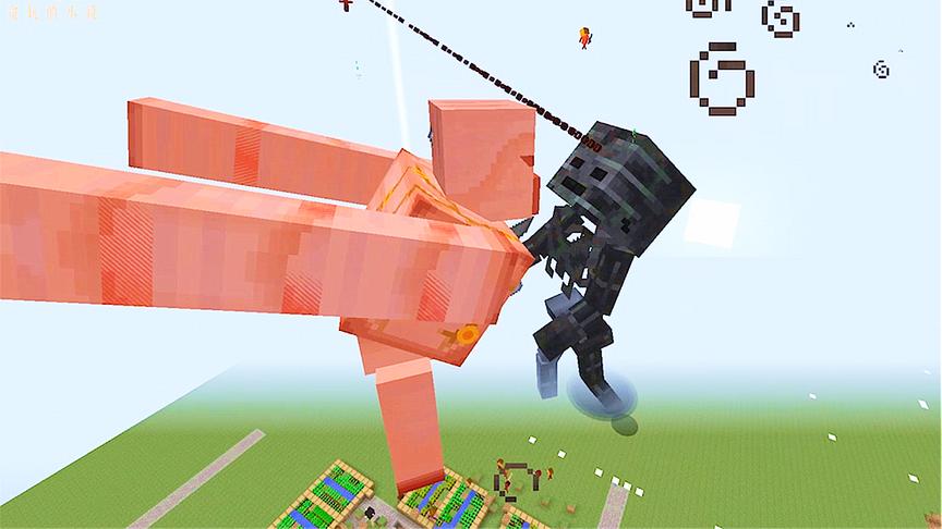 我的世界：泰坦铁傀儡500000万血量，打不赢200000的凋零骷髅！