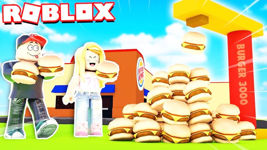 小飞象解说 Roblox汉堡店大亨 我是汉堡店老板！吃不完汉堡包？