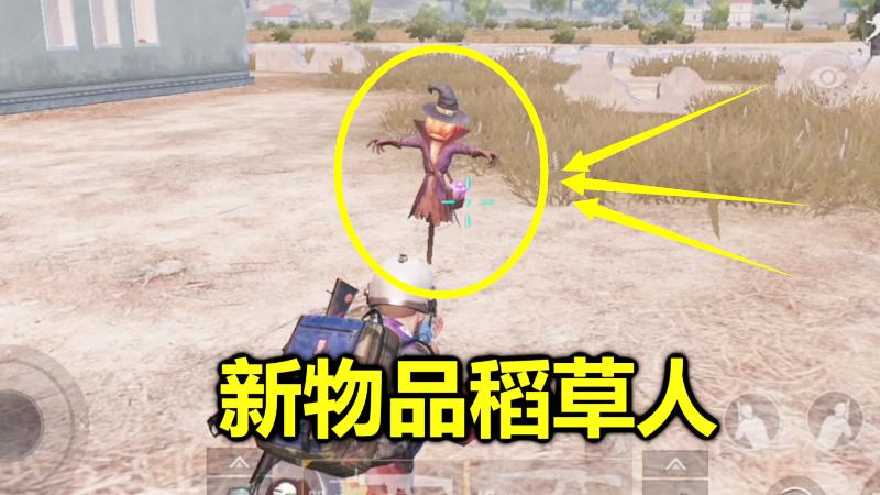 刺激战场：发现一个稻草人，蹲在它的旁边，获得了大量装备