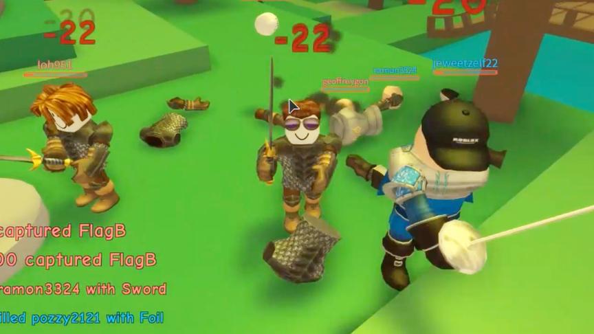 波波仔解说 roblox 城堡围攻：剑术不厉害不重要，人多就能赢！