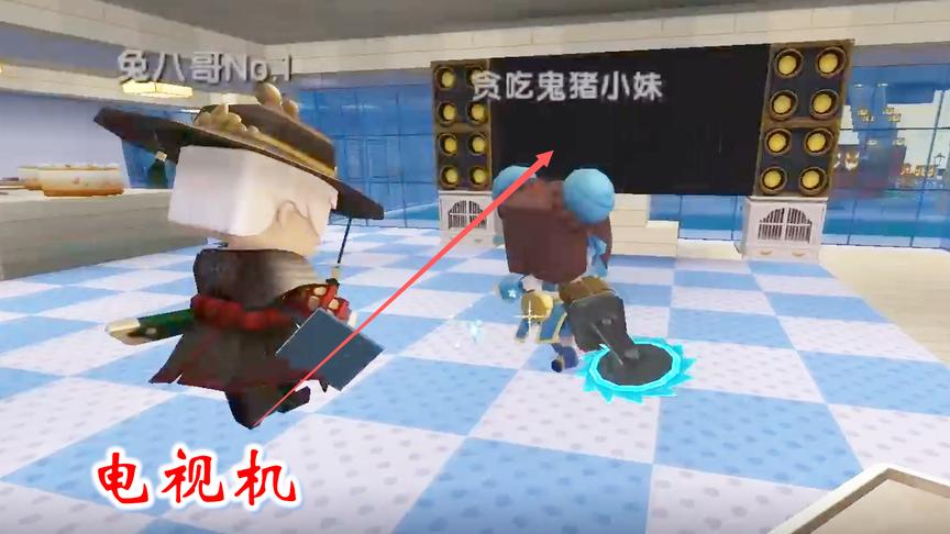 迷你世界联机503：我在别墅里装了一台电视机，可以用来看动画片