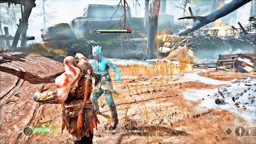 小林解说战神4：这什么怪物？竟然能抵挡住战斧攻击！