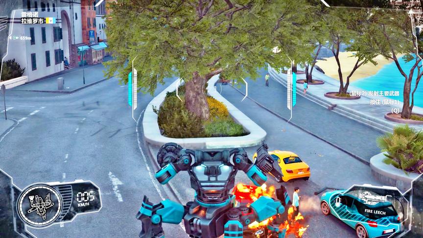正当防卫3：大街上驾驶着机器人，简直就是无敌的存在无人敢拦！
