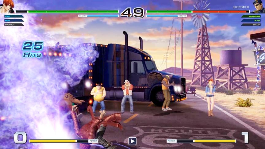 拳皇14：八神大招豺华的笑声好魔性，一套25连秀的起飞