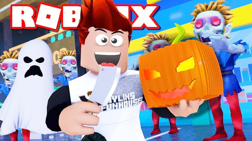 小飞象解说 Roblox南瓜灯模拟器 遇到可怕僵尸？雕刻全新南瓜灯！