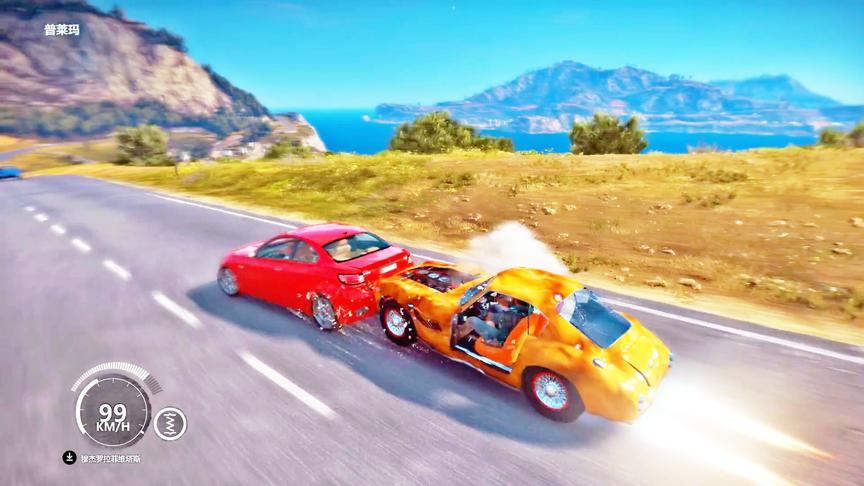 小林解说：四排气管的老式跑车，冲击力还是很给力的！