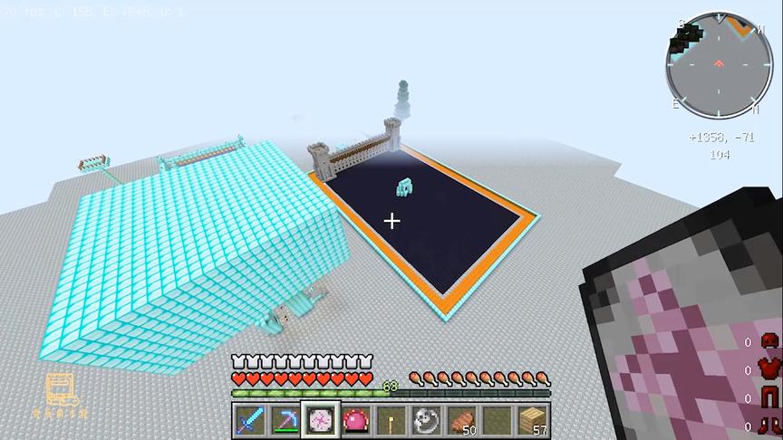 我的世界钻石大陆75：玩家出了1件神装，生存模式也能飞天！