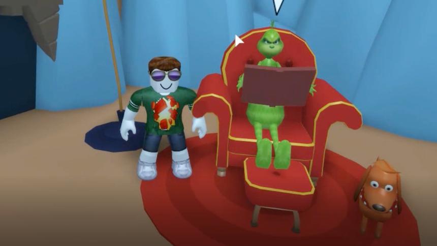 波波仔解说 roblox 虚拟世界“绿毛怪逃生”：绿毛虫竟然还爱学习