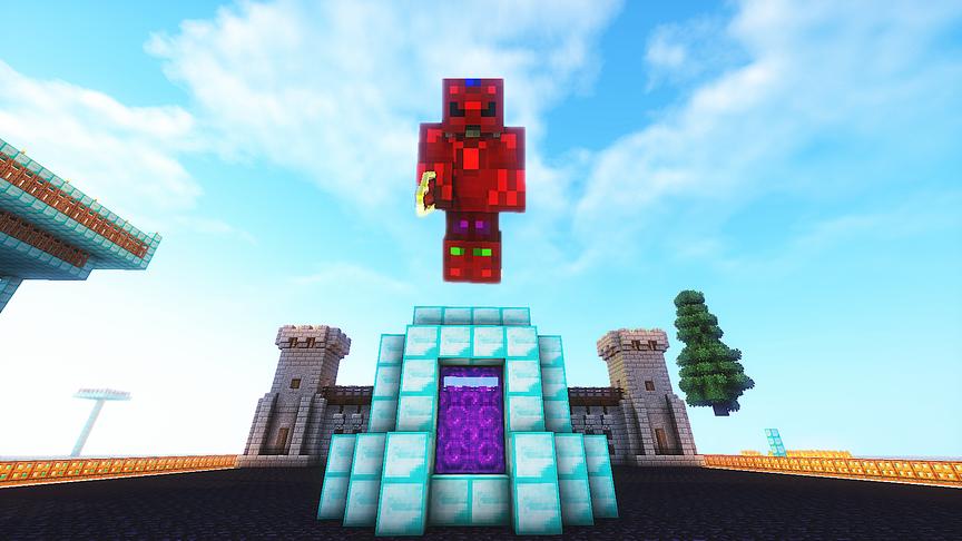 我的世界钻石大陆80：集齐4件红物质套装，堪比灭霸的生命力！