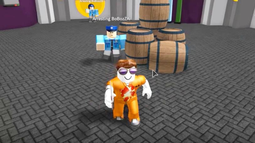 波波仔解说 roblox 虚拟世界“逃离监狱模拟器”：和警察对拳！