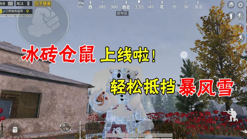 和平精英：雪地冰砖仓鼠上线啦！轻松抵挡暴风雪