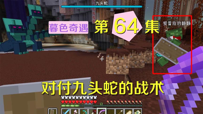 我的世界阿阳暮色奇遇64：再战九头蛇，远程弓却被它神秘力量阻挡