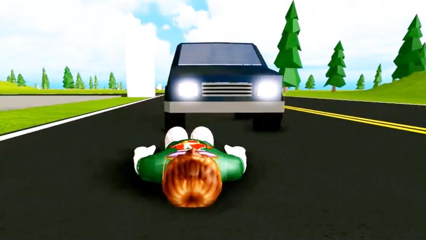 波波仔解说 roblox 虚拟世界“加油站模拟器”：没油的车撞不死我