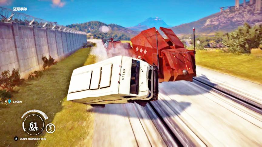 小林解说：这小厢货车连火车都撞不烂，什么材料做的！