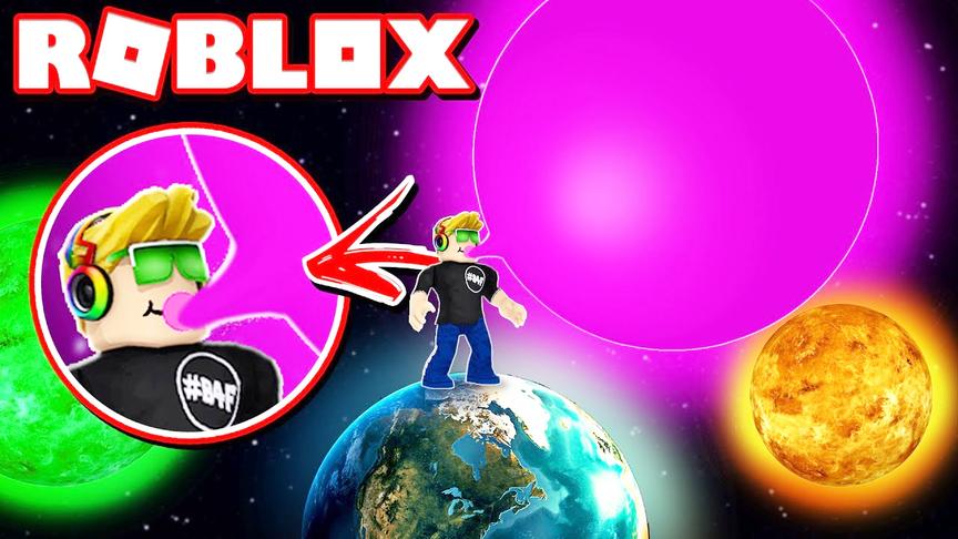 小飞象解说 Roblox泡泡糖模拟器 越吹越大居然到了太空中？