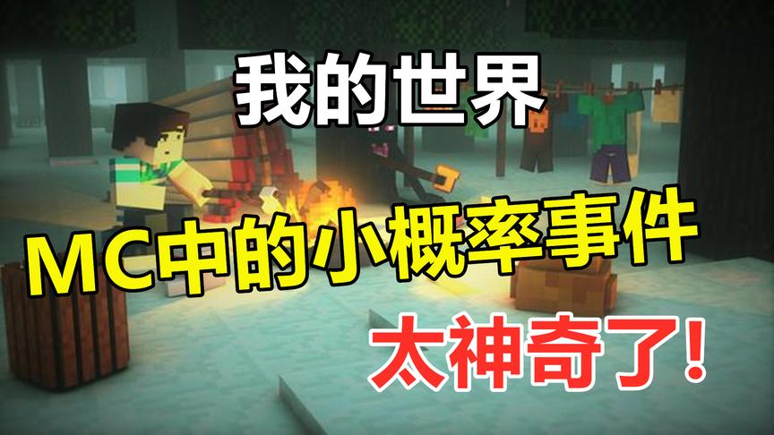 我的世界：盘点那些小概率事件，最后一个没人见到过