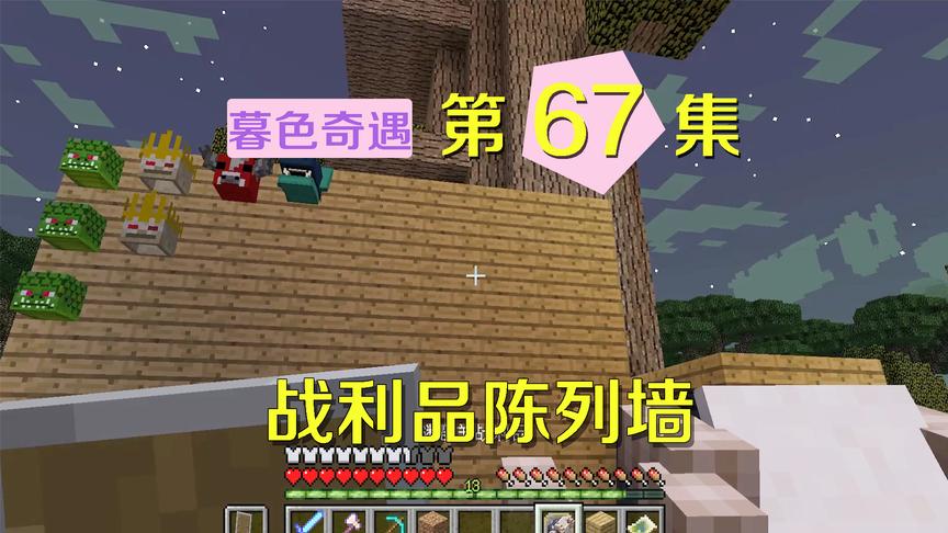 我的世界阿阳暮色奇遇67：我把boss战利品摆了一面墙，看起来太酷