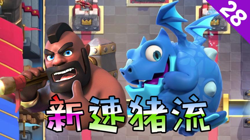 菜鸟的《皇室战争》28期—新快速猪，搭配雷电飞龙攻守兼备