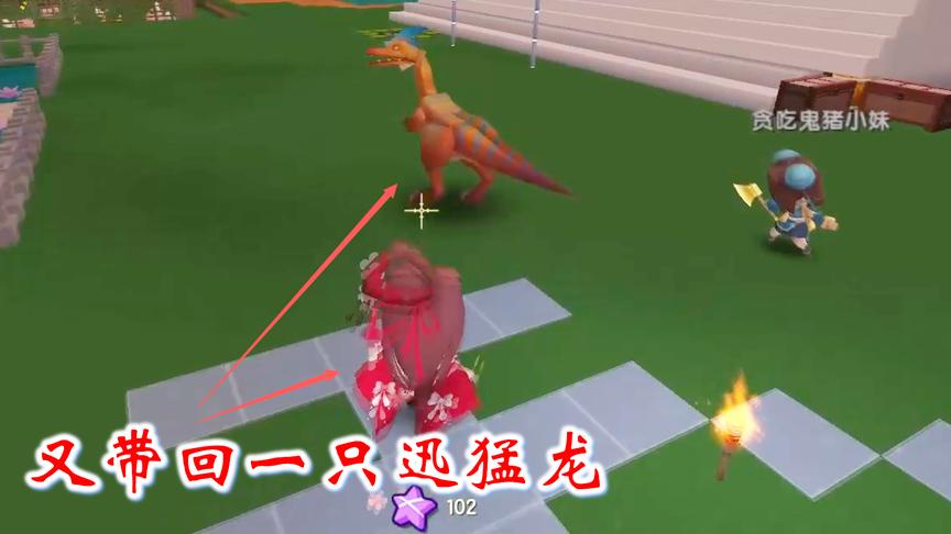 迷你世界联机高级生存185：家里的迅猛龙很孤单，我去带一只回来