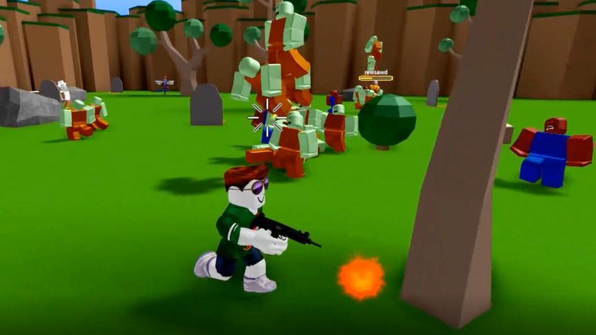波波仔解说 roblox 死亡前线2：茫茫多的尸潮，uzi也不顶用了啊！