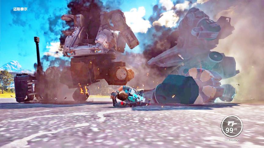 正当防卫3：究竟是什么原因导致，这两台无敌机器人散架！