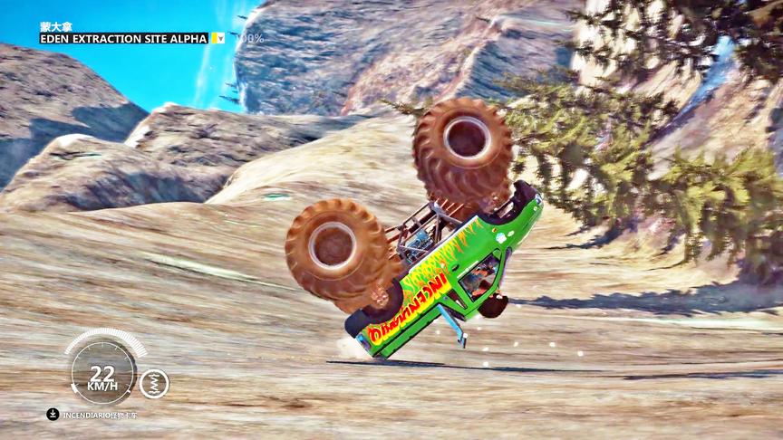 正当防卫3：大脚车翻车越野，这才是该有的样子！