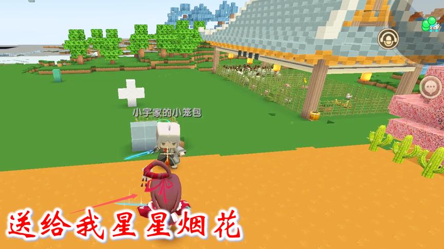 迷你世界联机高级生存87：小笼包很富有，仓库里还有许多星星烟花