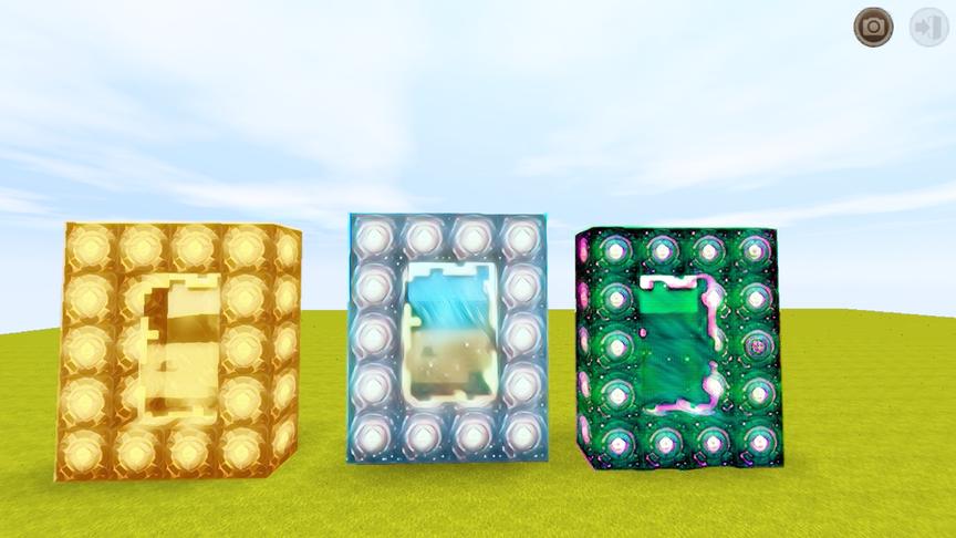 迷你世界：制作3种不同的传送门，居然进入了3种不同的底薪世界！