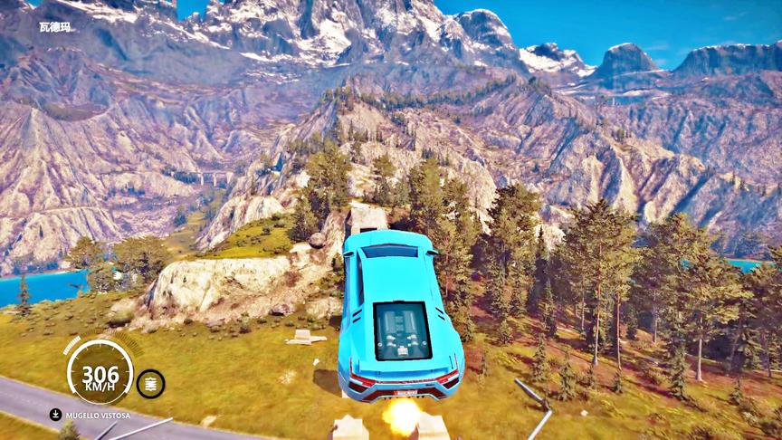 正当防卫3：跑车挑战断桥极速飞跃，飞起来一瞬间很帅气！