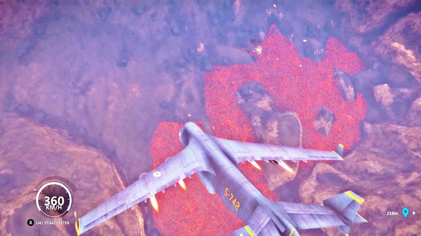 小林解说：大型空中运输机撞击火山，飞机爆了火山一点事都没有！