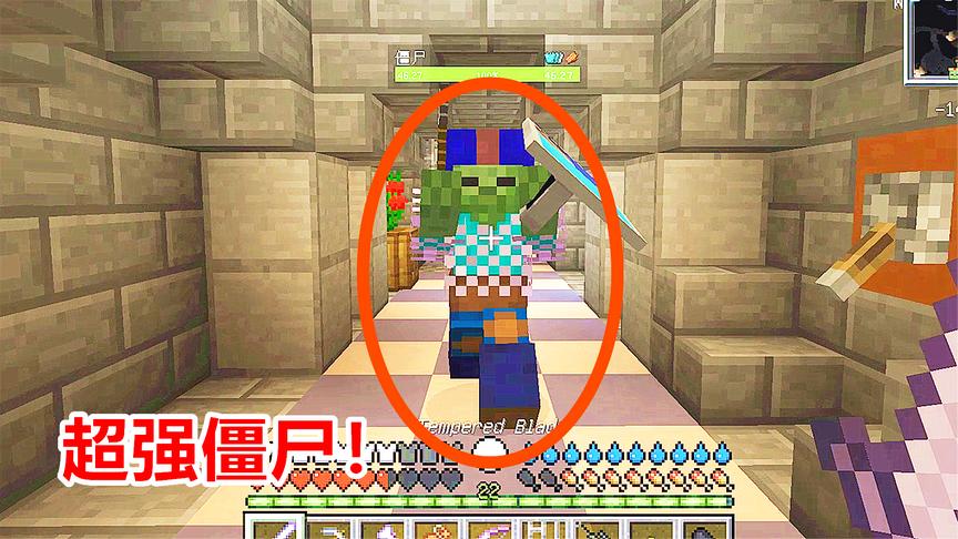 我的世界特种兵13：地牢有2只护盾僵尸，狙击枪都打不动！