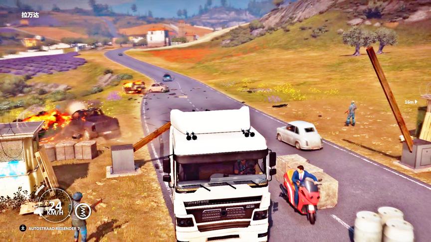 正当防卫3：这破木头设的关卡，根本抵挡不住我的卡车头！