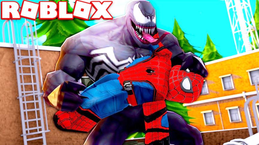 小飞象解说 Roblox超级英雄大亨 毒液附体！居然可以召唤小蜘蛛？