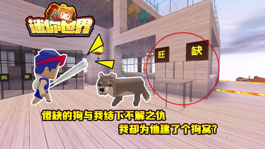 迷你世界143：傻缺的狗与我结下不解之仇，我却为他建了个狗窝？