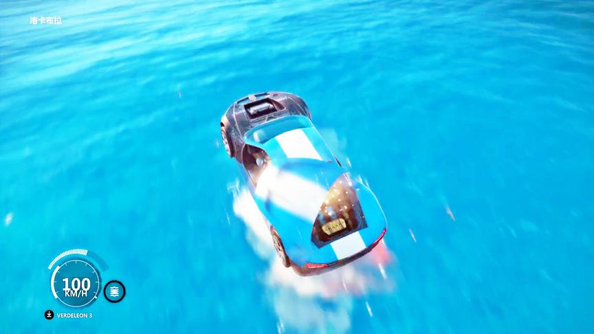 小林解说：汽车在河面蜻蜓点水，你们最喜欢的玩法！