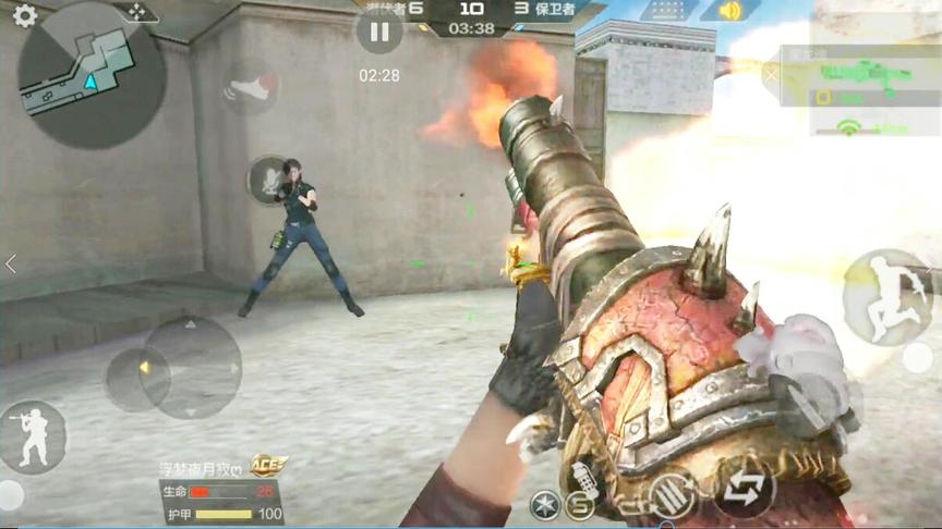 CF手游十七：单挑拿黑龙魂炮轰对面！对面小哥连家都出不了！